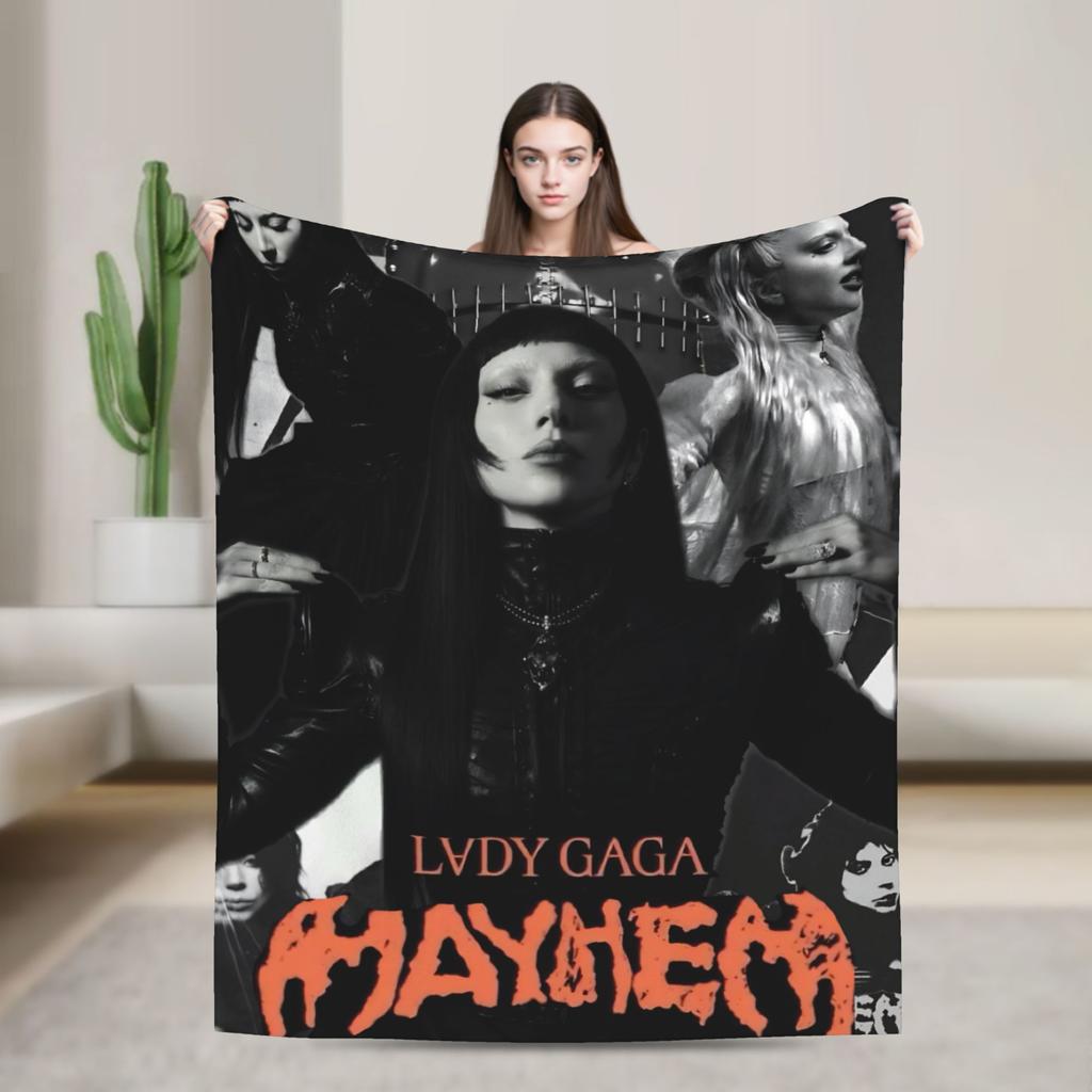 Lady Gaga Mayhem 2025 Album Blanket Super Soft Plush Bedding Throws For Couch Chair Travel Flannel Bedspread Bed Cover