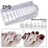 240/504 Pcs DIY Pedicure Patches Square Toe Nail Tip Press On Full Cover False Toenail Extension Kit Clear Matte Fake Nails for Salon And Beauty