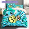 Squirtle Cartoon Pattern Bedding Home Decoration Birthday Gift (1 * duvet cover + 2 * pillowcase, without core)
