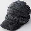 AVIREX Knit Cap with Loose Knit Knit Newsboy Winter Knit Newsboy Cap for Men and Mixed 057 89 Brim, Fit, Cap, Cap, Women, Charcoal,