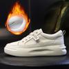 Customized Leather Little White Shoes 2025 Four Seasons New Platform Women's Shoes Fleece Flat Shoes Casual Shoes Women's Fashion Board Shoes