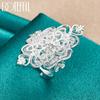 925 Sterling Silver Hollow Ring Fashionable Wedding Jewelry