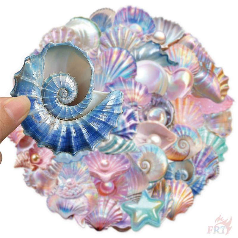 50 шт./набор Ракушка Раковина Морская звезда Жемчуг ПЭТ Наклейки Водонепроницаемые Сделай сам Модные Наклейки-дудлы