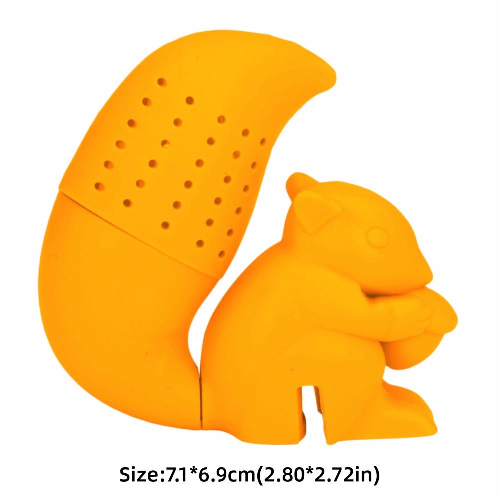 Silicone Squirrel Tea Strainer Food Grade Silicone Tea Strainer Squirrel Tea Filter Tea Brewing