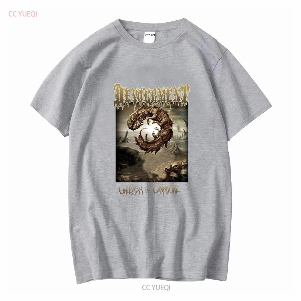 Devourment Unleash The Carnivore Футболка Черная Мужская S до 3XL PM904 винтажная Стиранная мужская Дышащая Универсальная Мягкая Унисекс Повседневная