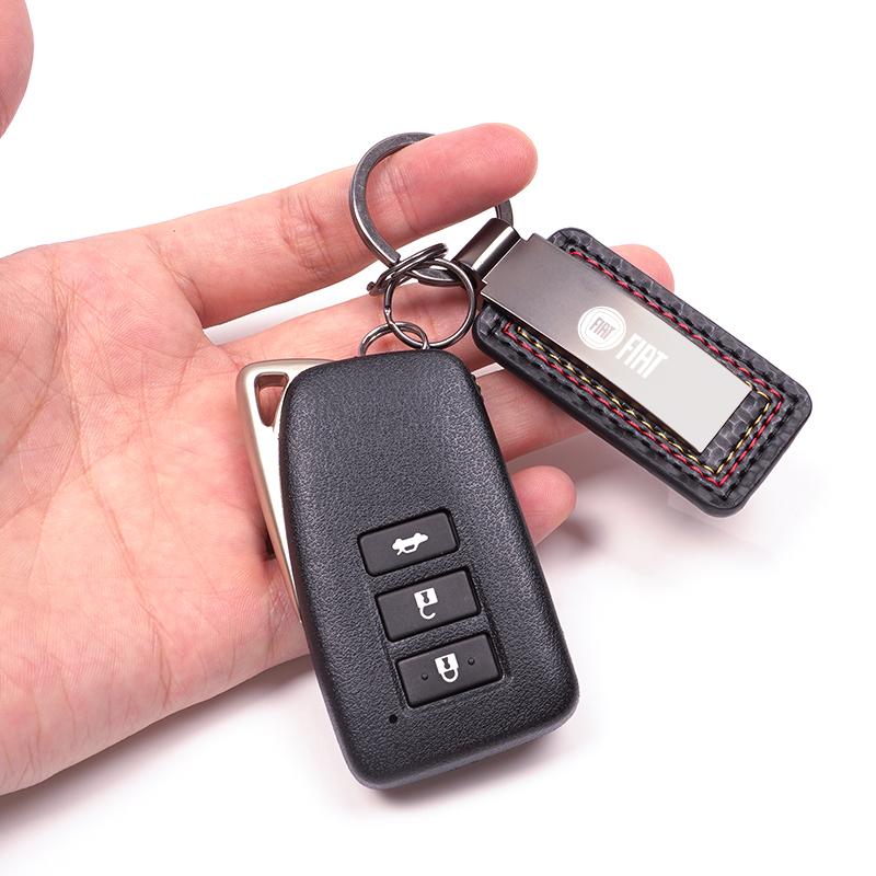 Fiat Car Pendant Auto Smart Key Chains  Logo Keychain For Abarth 500 Tipo FR Panda Argo Freemont Viaggio Bravo Punto Doblo