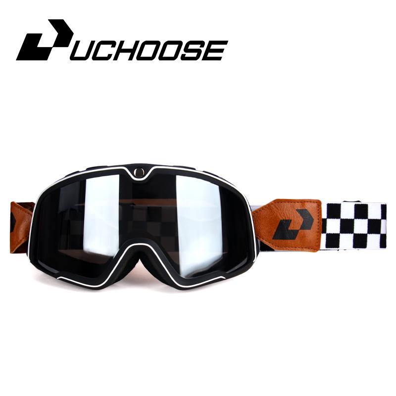 Винтажные очки для верховой езды, горнолыжные очки, солнцезащитные очки, очки для квадроциклов, нескользящий ремень, защита от ультрафиолета, для гонок в кафе и вертолетов, гонки на велосипедах, бесплатная доставка