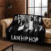 Коллекция Легендарных Рэперов HIP HOP Звезда Рэпа Арт Фланелевое Одеяло, Уютное Мягкое Плед для Дома Спальни Кровати Дивана Покрывало Подарок Ребенку