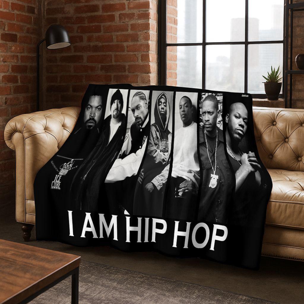 Коллекция Легендарных Рэперов HIP HOP Звезда Рэпа Арт Фланелевое Одеяло, Уютное Мягкое Плед для Дома Спальни Кровати Дивана Покрывало Подарок Ребенку