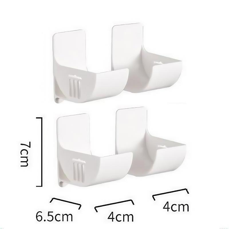 2/4Pcs Wall Mounted Plastic Trash Bag Holder Rack Self-Adhesive Storage Shelf Holder For Kitchen Bathroom Organizer