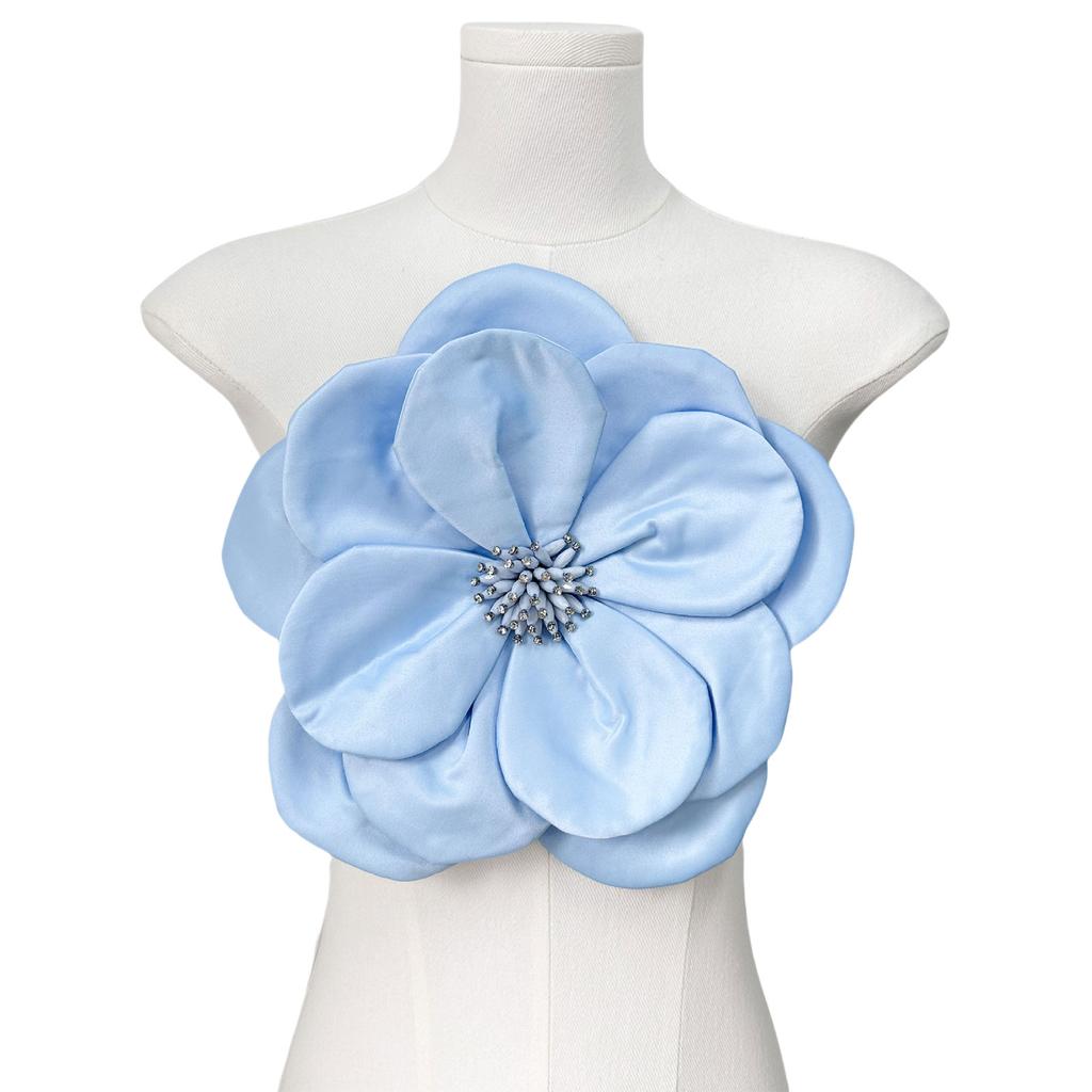 Многослойная мягкая ткань, большая брошь-цветок, стильная заколка для платьев и топов, цветочный корсаж, аксессуар для вечеринки