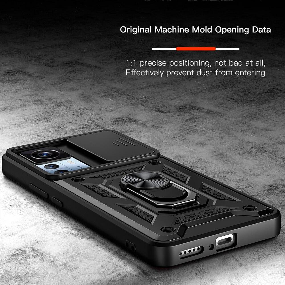 KEYSION Противоударный чехол для Xiaomi 12T Pro 5G, защитное кольцо для камеры, чехол-подставка для телефона Redmi K50 Ultra