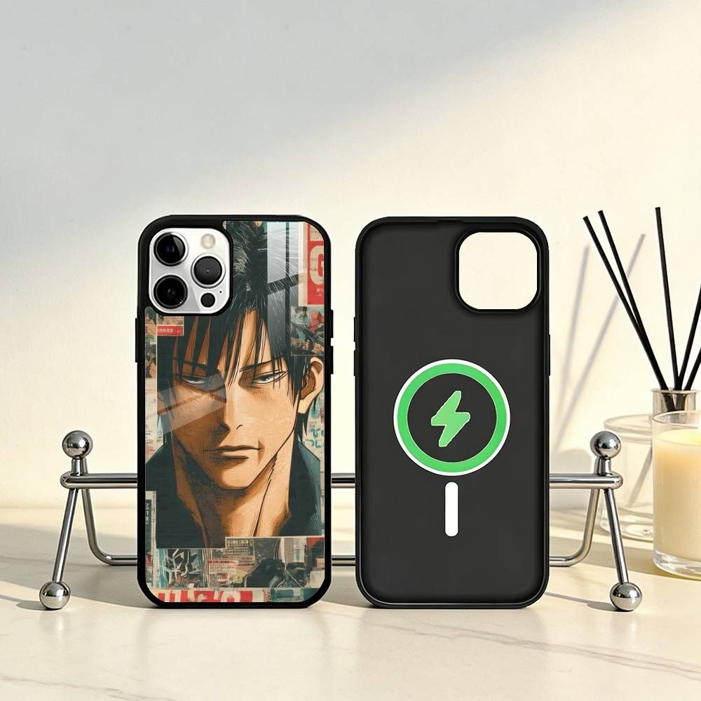 Чехол для телефона Toji Fushiguro Jujutsu Kaisen Для iPhone 17, 16, 15, 14, 13, 12, 11 Plus, Pro Max Магнитный Для Magsafe Беспроводной Зарядки
