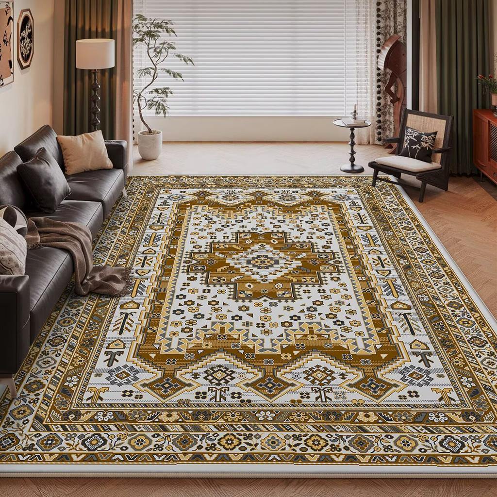Богемия Золотой Делюкс Ковры для Гостиной Украшение Спальни Противоскользящие Коврики для Пола Большой Ковер Ковер для Гостиной Персидский Ковер Моющийся
