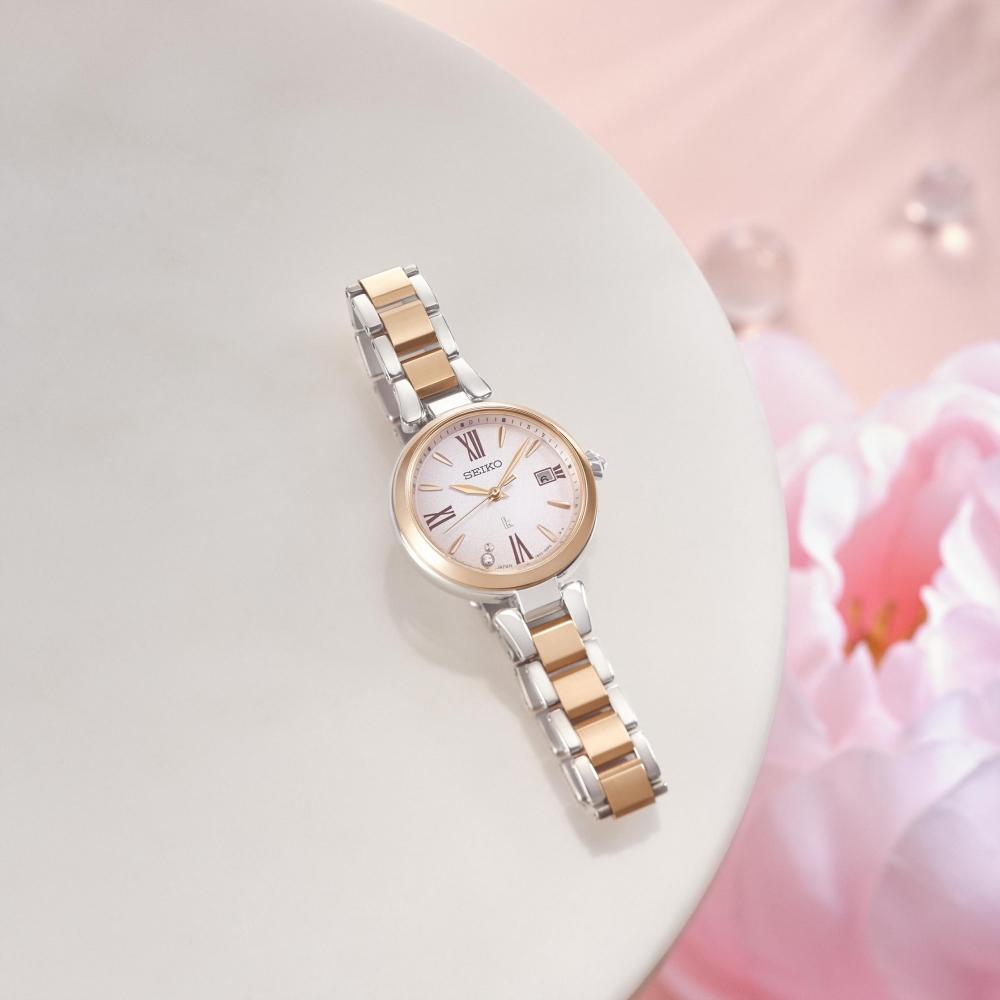 [Часы Seiko] Rukia Grow SSQW082 женские, серебро + розовое золото