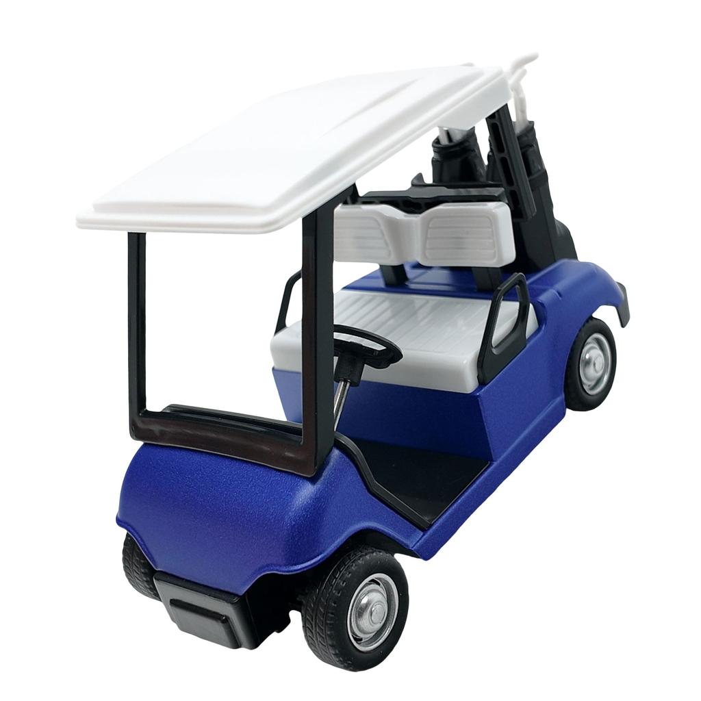 1:20 Scale Miniature Metal Golf Cart Replicas Model with Clubs Cake Toppers Decorative Ornament For Home Office Display