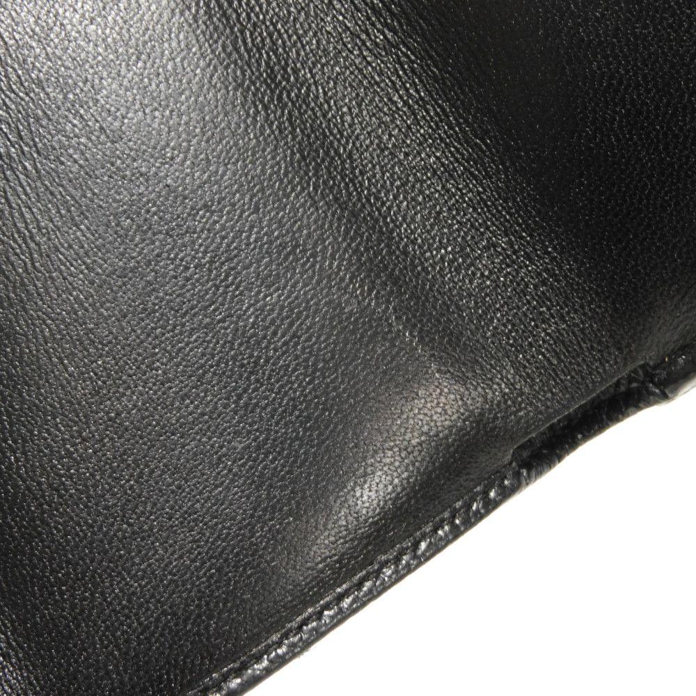 Б/у 11679 Кошелек тройного сложения 288648 7942 RFID IC чип Золотой Компактный кошелек Логотип Клип Черный Унисекс из Японии ОРИГИНАЛ