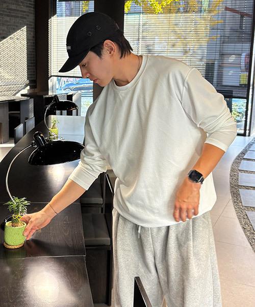 BYMONO [Big Sizes M-8Xl] Shrink-Free Automatic Tuck-In Long Sleeve Tee (Wrinkle-Free Automatic Tuck-In Ver. Thermal Fleece)