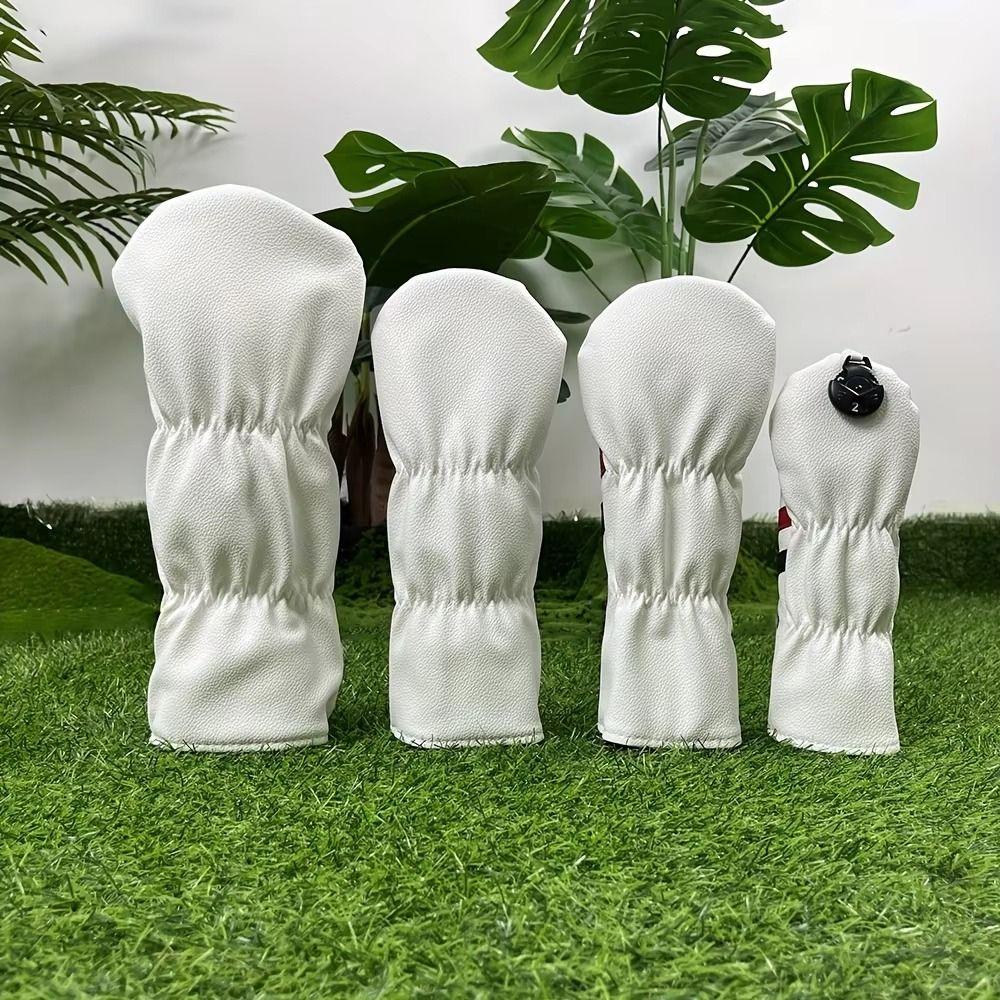 PU Leather Golf Club Protector Digital Label Wood Headcover Golf Head Cover Fairway Driver