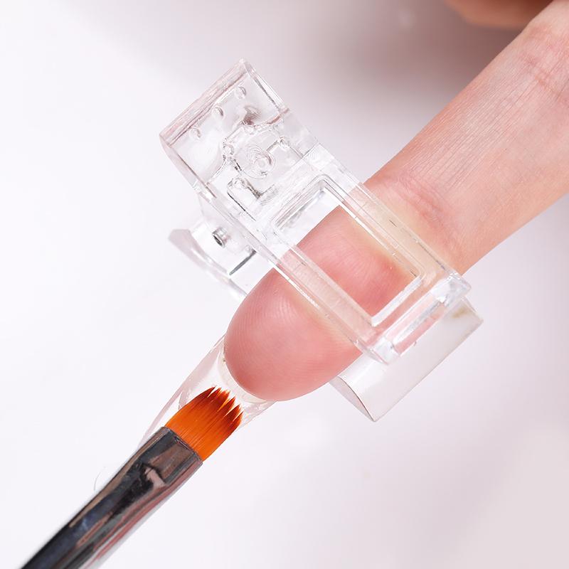 1pc Nail Art Extension Clip Auxiliary Stereotype Transparent Clip DIY Nail Art Nail Piece Fixed Decoration Repair Tool