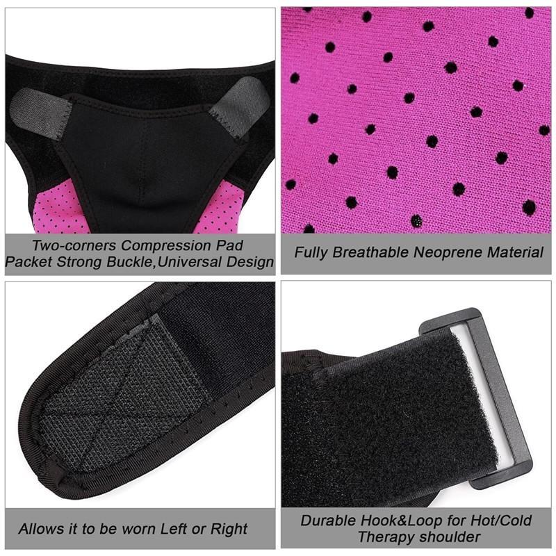 1PC Shoulder Support for Women Adjustable Shoulder Brace Male Shoulder Rotatable Sleeve Brace Suitable for Women and Men Relief Pain