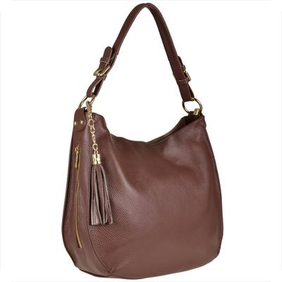 Large Brown Cognac Shopper Bag, Natural Italian Leather