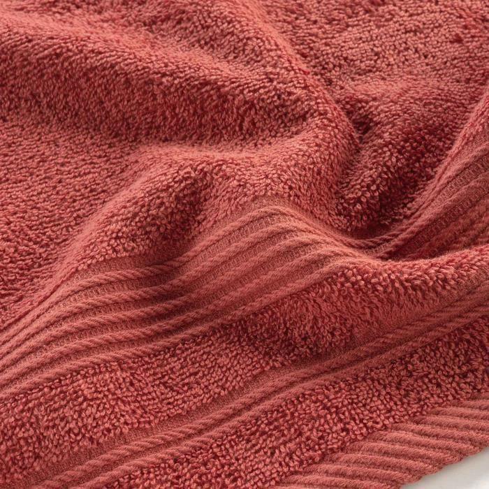 Serviette de toilette - Tendresse - Terracotta - 30 x 50 cm - 100% coton - 500 gr/cm²