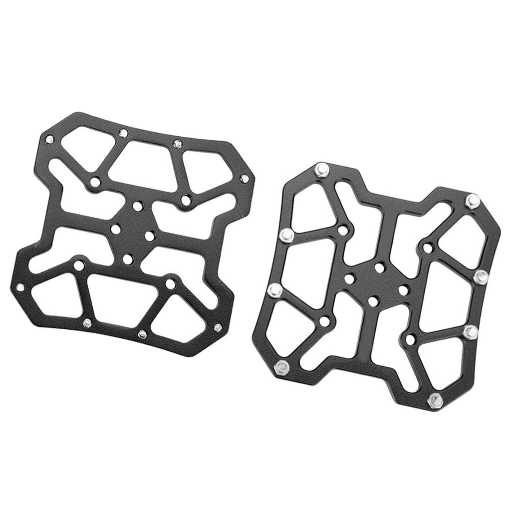 1 пара адаптеров-платформ для контактных педалей велосипеда из алюминиевого сплава для SPD(черный)