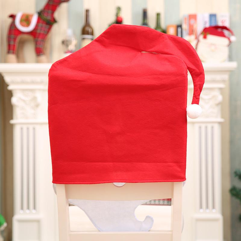 Festive Christmas Chair Covers For Holiday Table Decorations Soft Non-woven Fabric