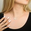 Fashion Jewelry 925 Sterling Silver Minimalist Flower Pendant Necklace for Women Gold Plated Clavicle Chain Necklace