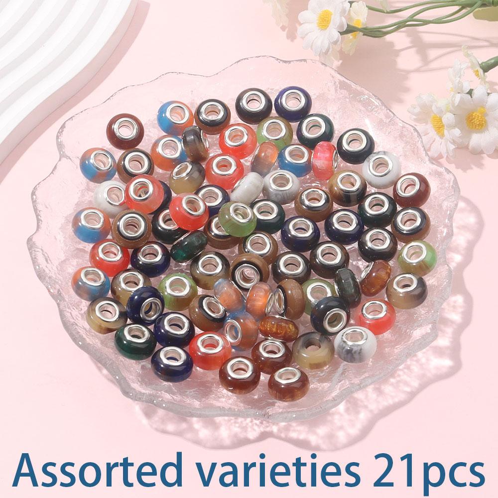 7/14/21 шт. европейские смоляные макропористые бусины, свободные бусины, подвесные бусины, европейские браслеты своими руками, ожерелья, изготовление ювелирных изделий