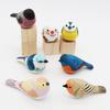 1PC Sculpture Nordic Ornaments Wooden Bird Statue Figurine Art Craft Decorative Miniature Animals