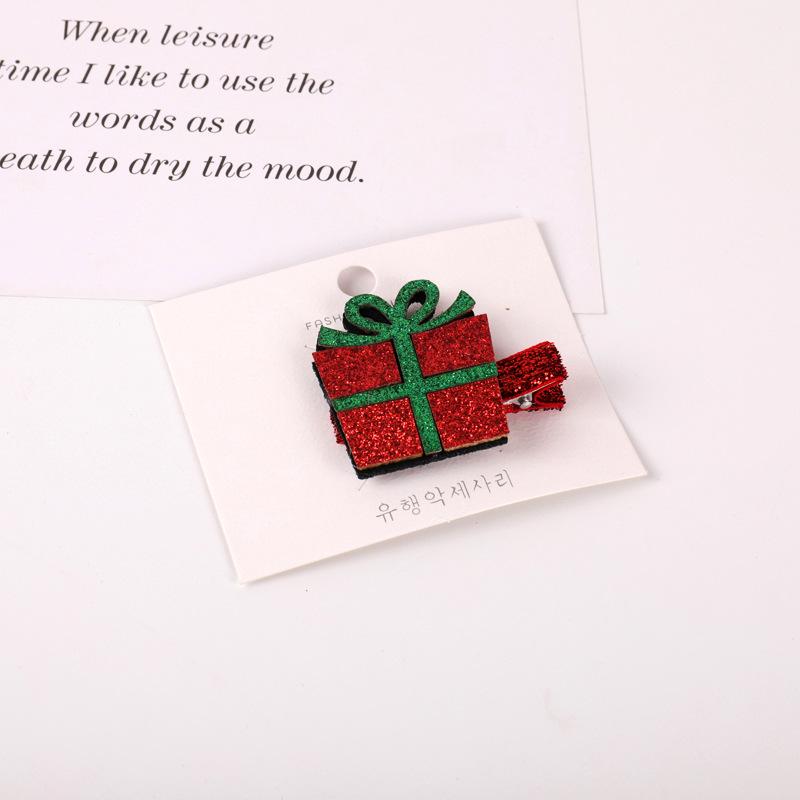 Christmas Baby Hair Clips: Cute Santa Cartoon Set
