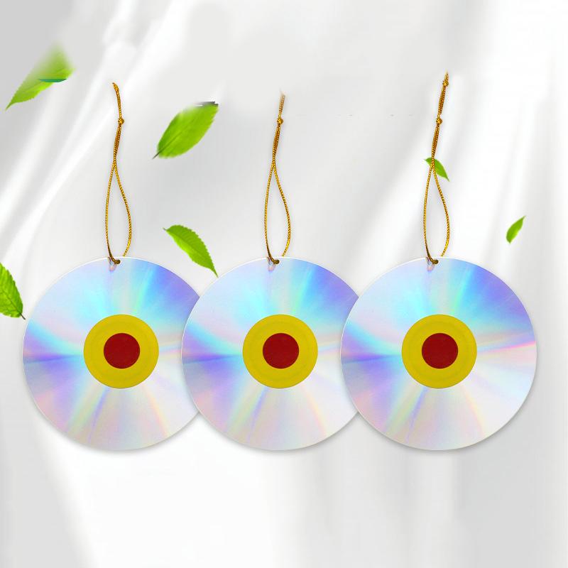 1 шт. двухсторонний отражающий анти-CD отпугиватель птиц с колокольчиками для защиты садовых растений, украшение для сада