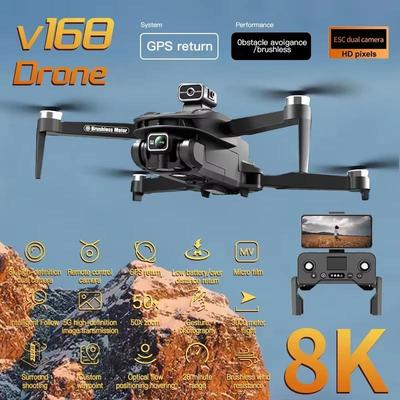 LYZRC Оригинальный V168 Дрон 8K 5G GPS HD Аэрофотосъемка ESC Двойная камера WIFI Fpv Всенаправленный обход препятствий Бесщеточный квадрокоптер Игрушка