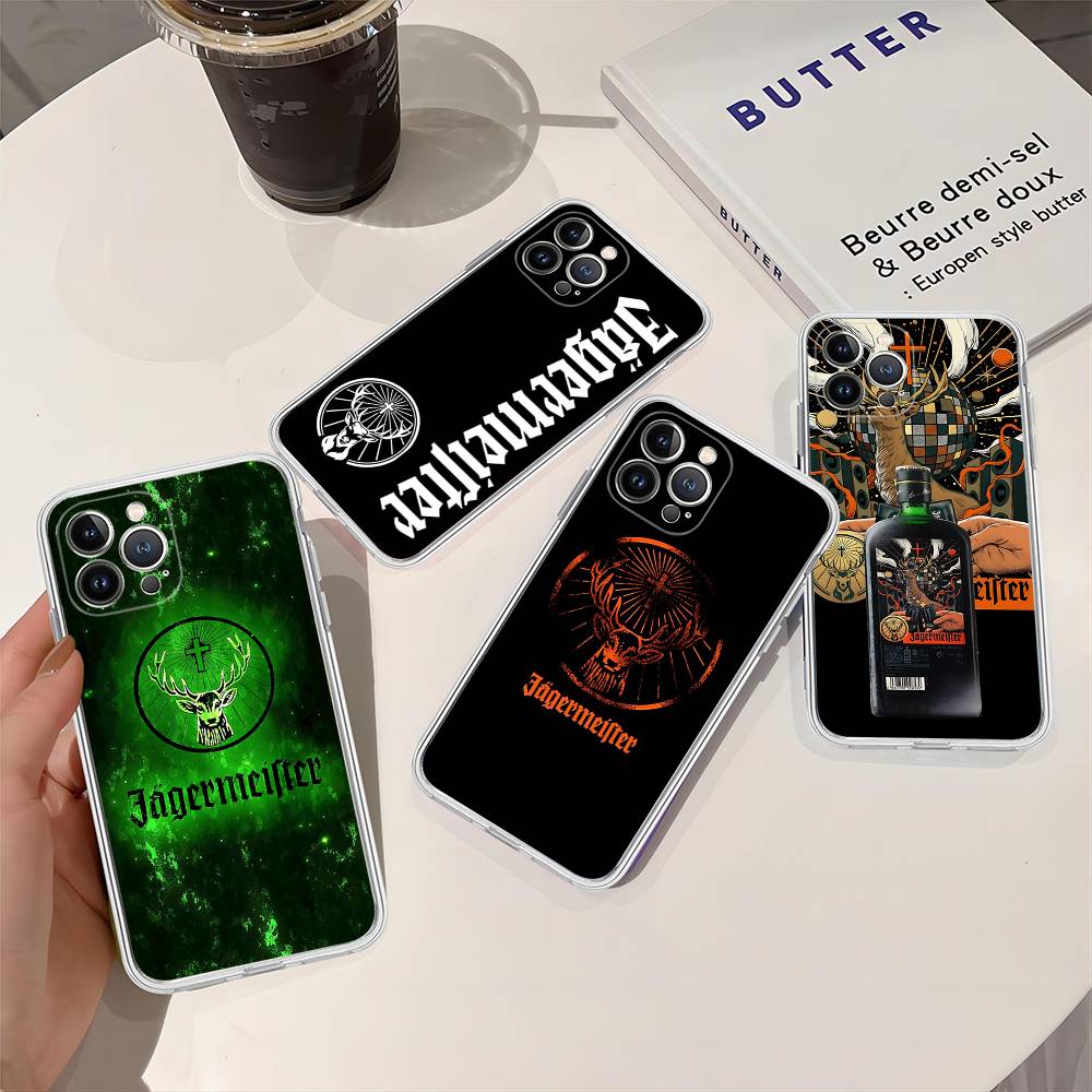 Горячие J-JaegermeisterS для iPhone 17 16 15 14 13 12 11 Pro Max Plus Прозрачная Мягкая ТПУ Чехол для Телефона