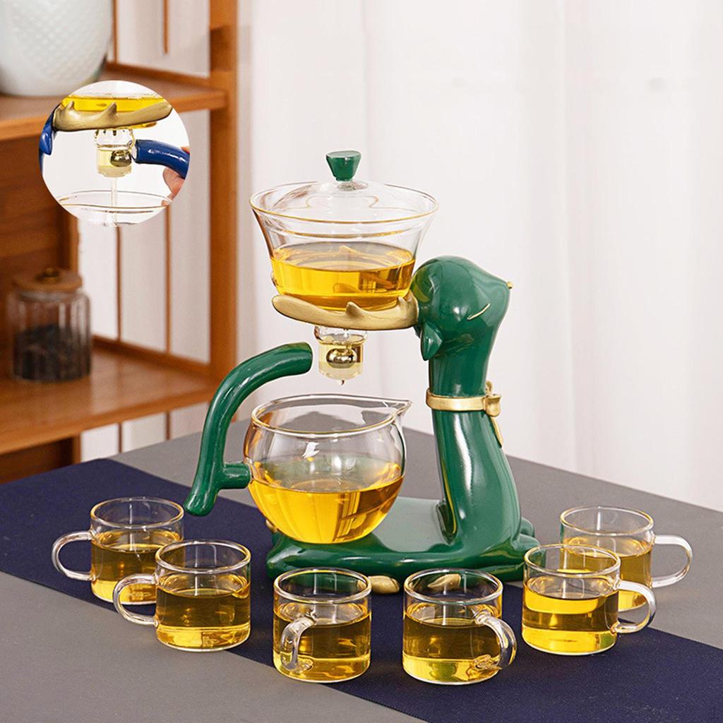 Tea Infuser Pot Kungfu Glass Set for Office Outdoor Camping House