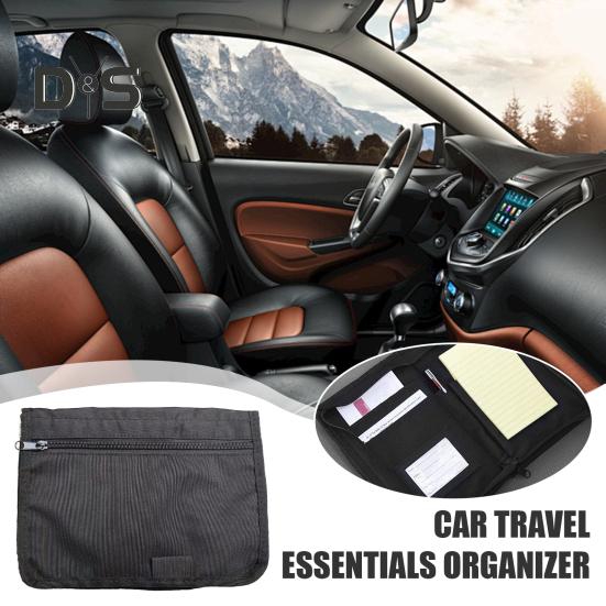 Сумка для хранения в центральной консоли, держатель, застежка-молния, многоцелевой автомобильный перчаточный ящик, органайзер для документов
