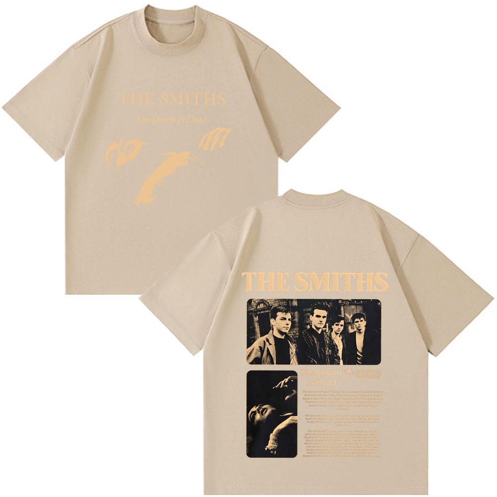 The Smiths The Queen Is Dead Футболки больших размеров с коротким рукавом Инди 1980-х Футболка Моррисси Мужская винтажная рок-группа Тренд