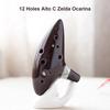 Керамический сосуд-флейта Alto C Zelda Ocarina с 12 отверстиями, духовой музыкальный инструмент с ремешком для музыкальной книги