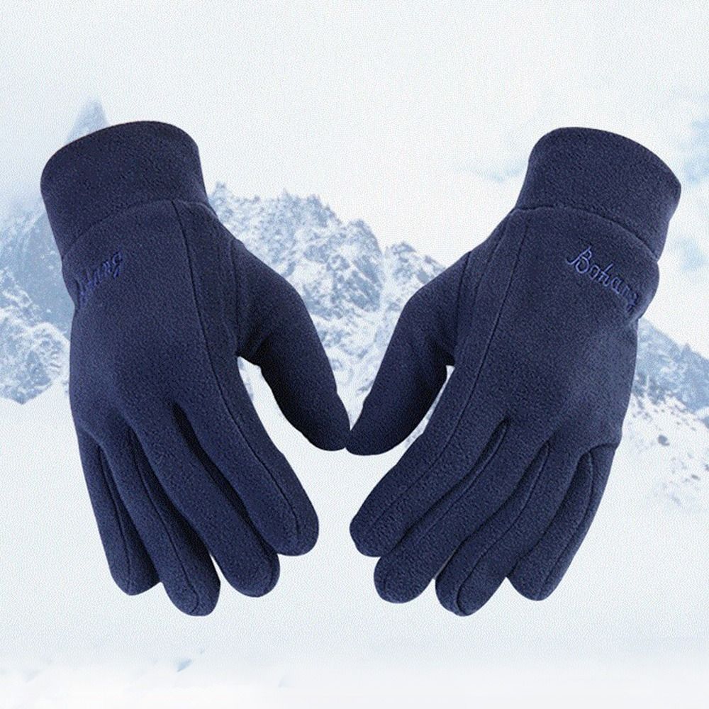 Driving Gloves Fleece Outdoor Sport Full Finger Mittens Thick Plush Women Gloves Furry Warm Mitts