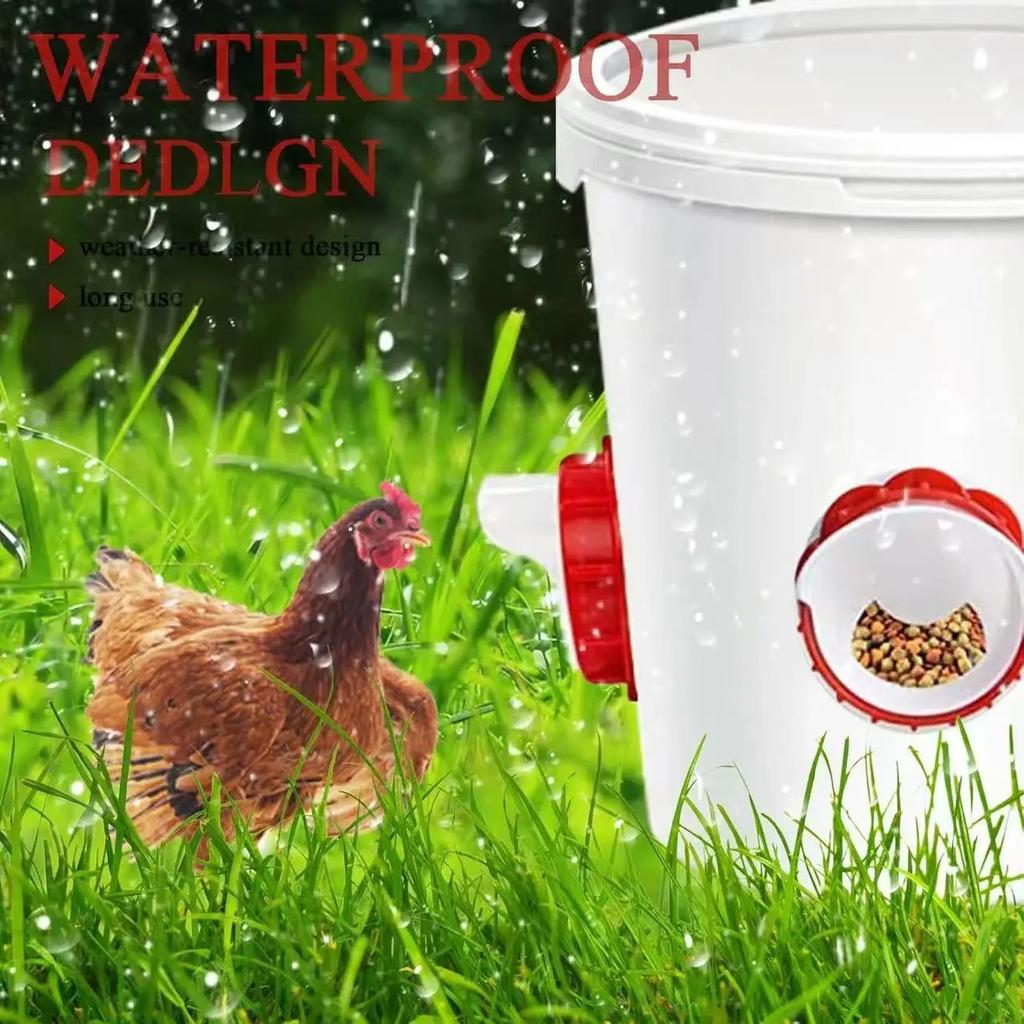 Кормушки для кур без отходов, DIY автоматическая кормушка для птицы с 1 коронкой, комплект для гравитационной подачи для ведер, бочек, бункеров, корыт