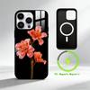 R-Realistic flowers Phone Case For iPhone 17 16 15 14 13 12 Pro Max Plus for Mirror Wireless Magnetic Cover