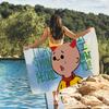 Мультяшное милое полотенце C-Caillou для сушки, банное полотенце, подходит для легкого плавания, кемпинга, йоги, пляжа, активного отдыха
