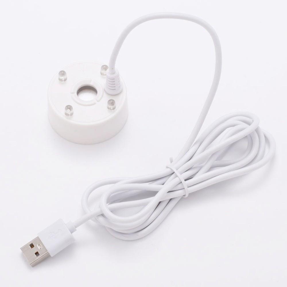 Новый USB-генератор тумана 5 В, разноцветная подсветка, 4 светодиода, распылитель, генератор пузырей, распылительные головки, головка распылителя, аквариум