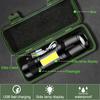 Outdoor Mini Portable T6 Flashlight USB Charging Small Flashlight Outdoor LED Camping Light Work Light with COB Side Lights