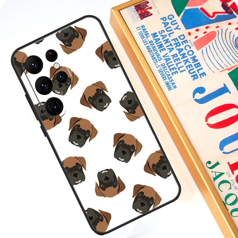 Boxer Dog Case For Samsung Galaxy S24 S23 S22 Ultra Note 20 10 Plus S8 S9 S10 S20 FE S21 FE Cover