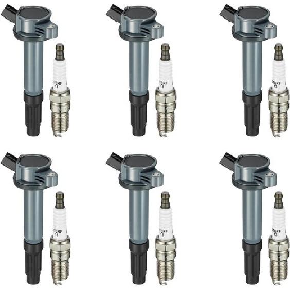 Set Of 6 Ignition Coil Pack And Iridium Spark Plug For Ford Lincoln Mercury 3.0L