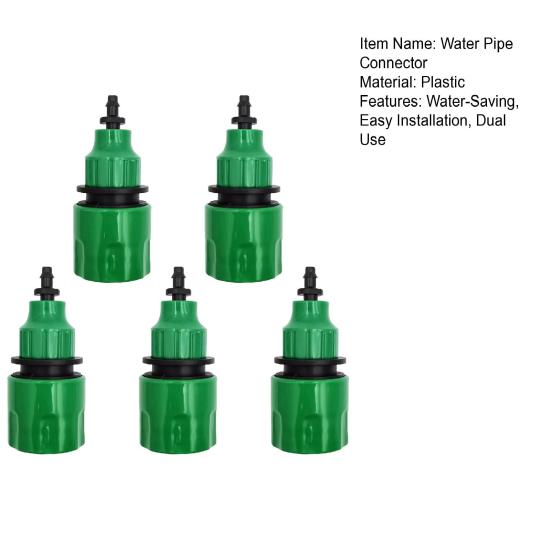 5 шт. Соединители для водяного шланга Быстросъемные соединители для садового шланга 1/4" или 3/8" Двойного назначения Соединители для шланга для системы капельного полива