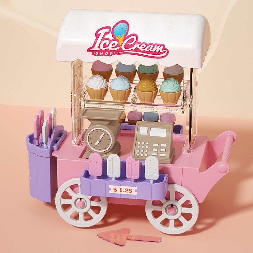 Colorful Ice Cream Truck Toy Dessert Stand Children's Food Stand Truck Toy Mini Bread Truck  Kids